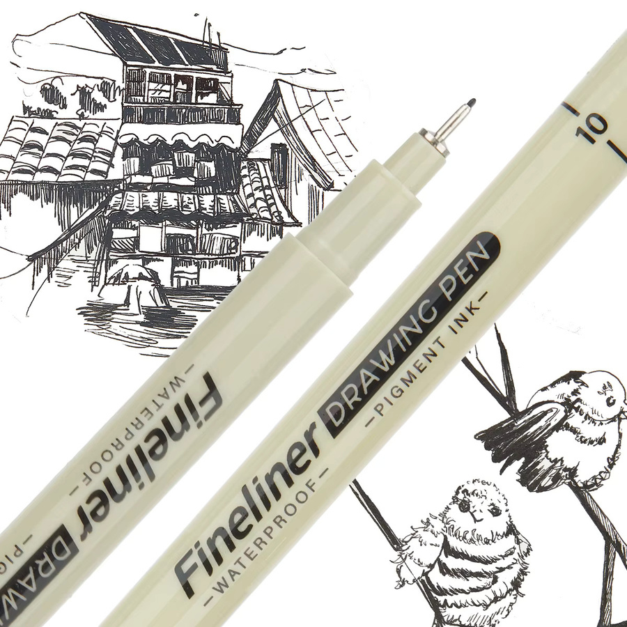 12er Set Manga Marker Nadelstifte für Skizzen und Kunstzeichnungen mit feiner Spitze - Bild 3