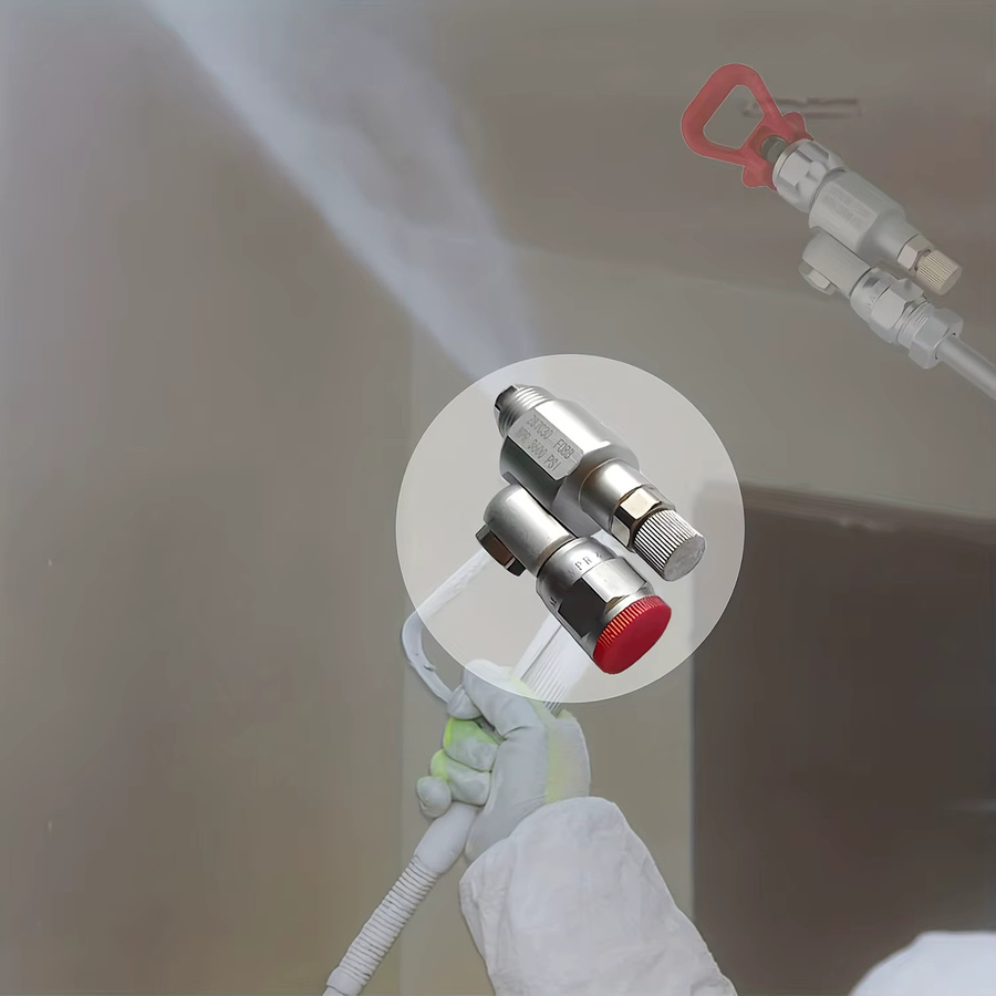 Clean Shot Absperrventil-Drehgelenk als Gewindespritzpistolenadapter mit 180-Grad-Rotation und 7/8-Zoll Anschluss in Silber - Bild 4