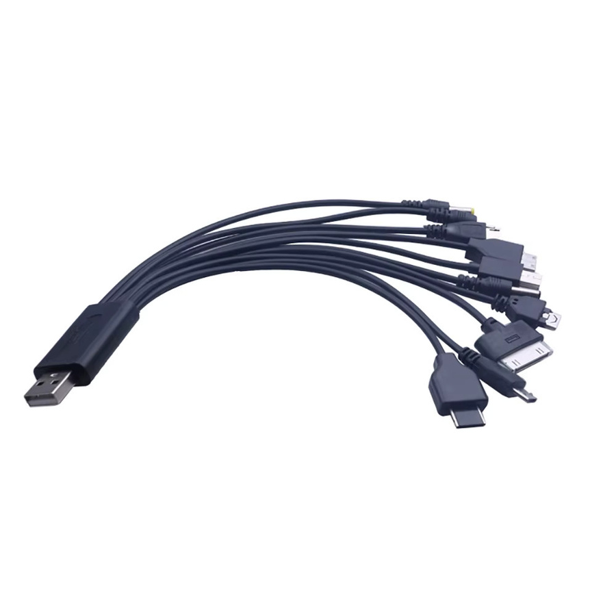 10-in-1 USB auf Multi-Port Mehrfach-Ladekabel für Samsung in Schwarz - Bild 6