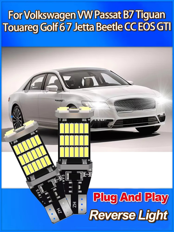 Roadsun Super Helle Rückfahrlicht LED W16W T15 mit 6W CSP Chip für Volkswagen VW Passat B7 Tiguan Touareg Golf 6 7 Jetta Beetle CC EOS GTI 12V - Bild 6