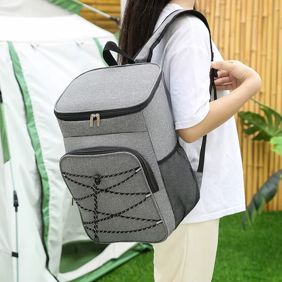 DIDA BEAR Thermische Lunchbox 18l Isolierte Kühltasche aus Oxford-Stoff in Schwarz und Grau - Bild 3