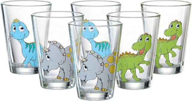 Ritzenhoff Kindergläser Dino Set, 6-teilig, transparent, 200 ml pro Glas - Bild 1