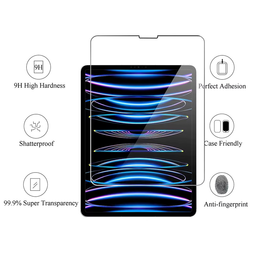 2er-Set Displayschutzfolie aus gehärtetem Glas für Apple iPad Pro, Air und Mini in Transparent - Bild 2