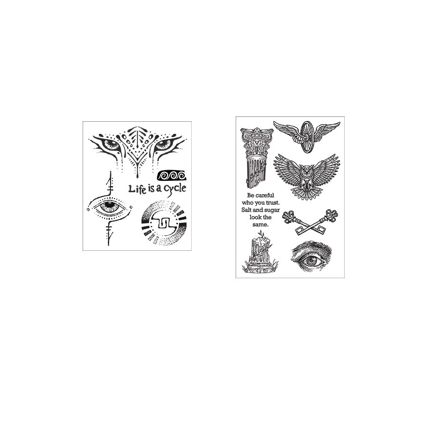 JKCODE TATTOO Temporäre Tattoos, 2 Stück, wasserfest, Unisex - Bild 4