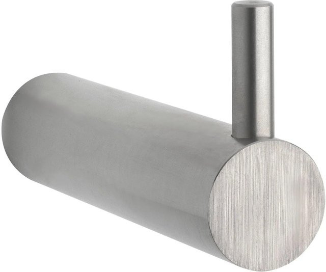 Technik Team Mantelhaken Tauri aus Edelstahl gebürstet in Silber, Durchmesser: 25 mm, Höhe: 50 mm, Tiefe: 100 mm - Bild 1