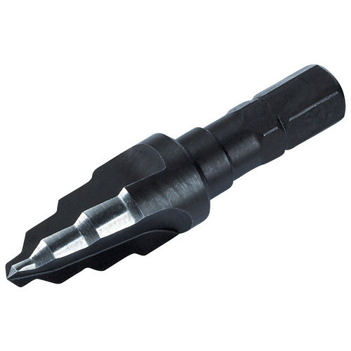 Wolfcraft Stufenbohrer aus HSS-Stahl mit 1/4-Zoll Sechskant in Silber, Ø 6 – 10 mm - Bild 3