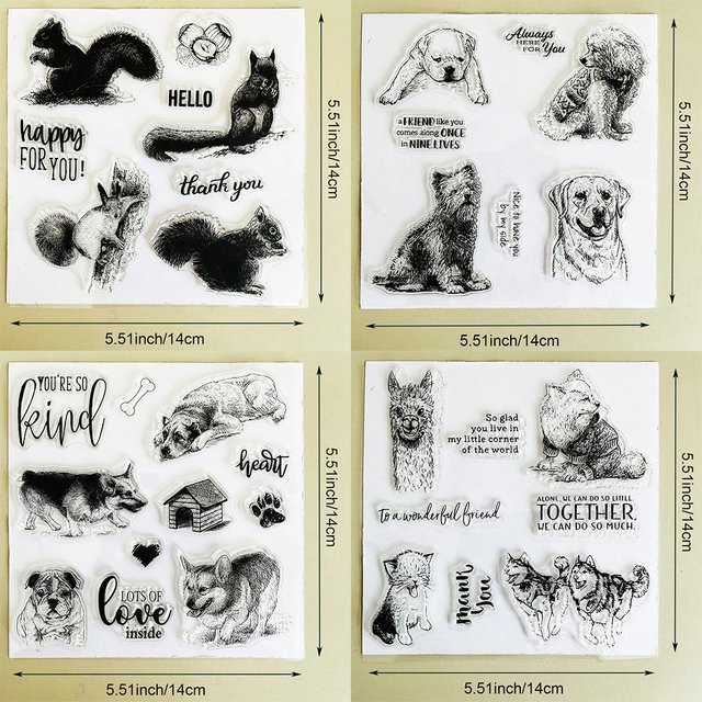 Transparentes Tier-Siegel aus Kunststoff für DIY-Scrapbooking und Kartenherstellung - Bild 1