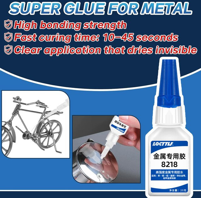 LocTTLF Metallkleber Superkleber Transparent 20 g für Stahl Zink und Aluminium wasserfest und hitzebeständig - Bild 1