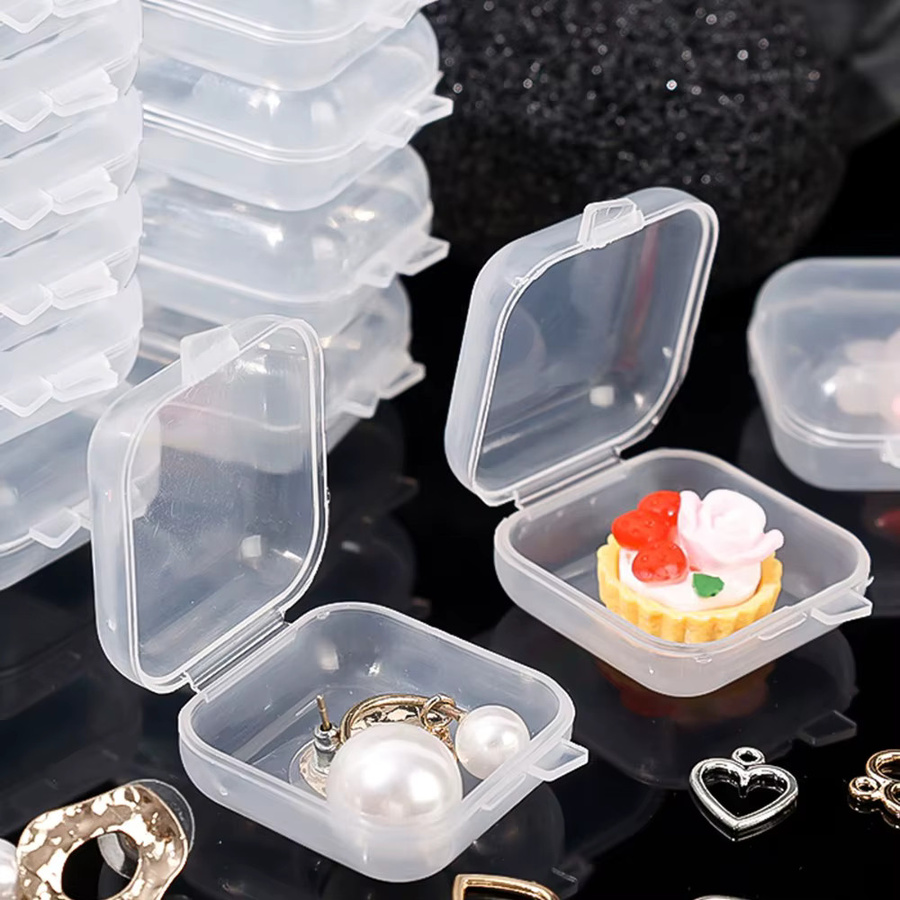 Transparente Mini Schmuckboxen aus Kunststoff für Ohrringe, Ringe und Zubehör - Bild 2