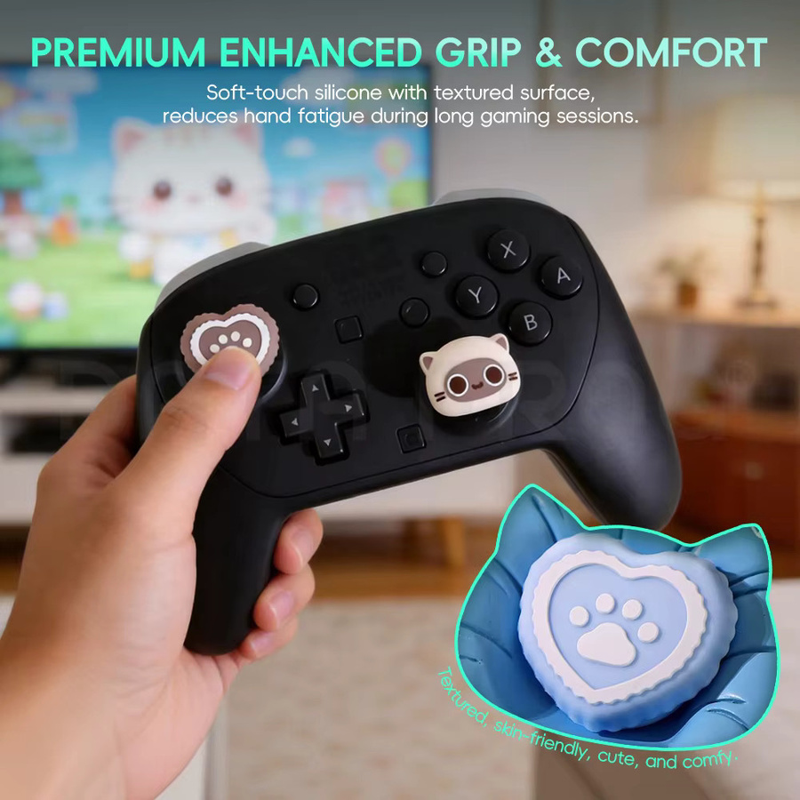 Data Frog Joystick-Kappen aus Silikon für PS5, PS4, Xbox Series X/S und Switch 2, Analoge Stick-Abdeckungen in Multicolour - Bild 4