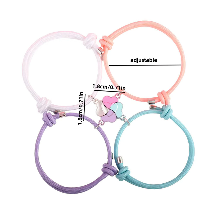 Karsyngirl 4-teiliges Set Anhänger und Armband, Vierblättriges Kleeblatt, Bunt, Kinder - Bild 3
