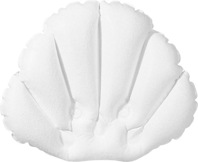 Rutschfestes Badewannenkissen mit Saugnäpfen als Kopfstütze für dein Spa-Erlebnis in Weiß - Bild 1