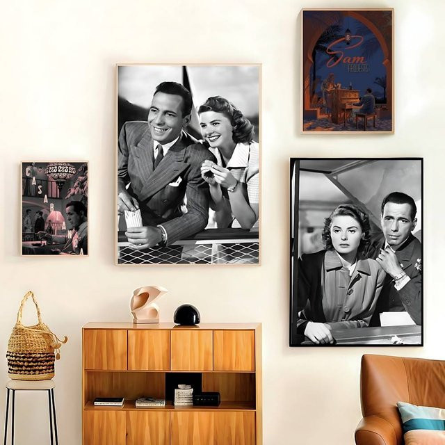 Modernes Casablanca Poster von Gilde als abstrakte Leinwandgrafik in Multicolour für dein Wohnzimmer oder Schlafzimmer - Bild 1