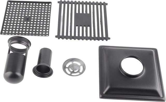 TOMTOP JMS Duschrinnenablauf aus Edelstahl SUS304 mit abnehmbarem Abdeckgitter in Grau, Breite: 12 cm, Tiefe: 12 cm - Bild 1