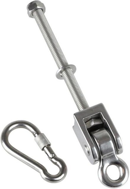 Tonight Schaukelaufhänger mit Lager aus Edelstahl in Silber zum Aufhängen von Schaukeln, Hängematten und Stühlen - Bild 1