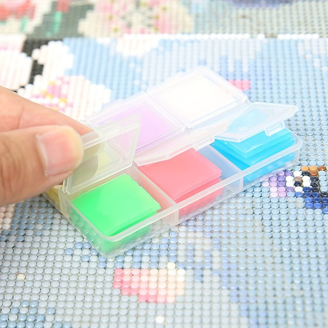 30er Set Diamantmalerei Kleber Ton in Bunt für Diamond Painting, Mosaik und DIY Nail Art Zubehör - Bild 1
