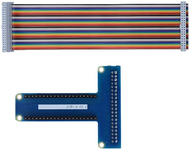 Igeteck T-Typ GPIO-Erweiterungskarte mit 40Pin Flachbandkabel für Raspberry Pi 1B+ 2B 3B, multicolour - Bild 1