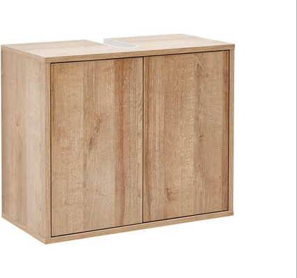 Fackelmann Waschbeckenunterschrank FINN in Asteiche Braun mit 2 Türen, B/H/T: 60 x 50 x 30,5 cm - Bild 1