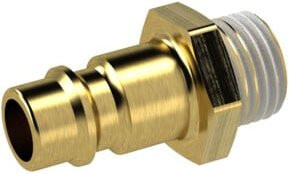 Riegler Nippel aus Messing in Gold, NW 7,2 - 7,8, G 3/8 AG Gewinde - Bild 1