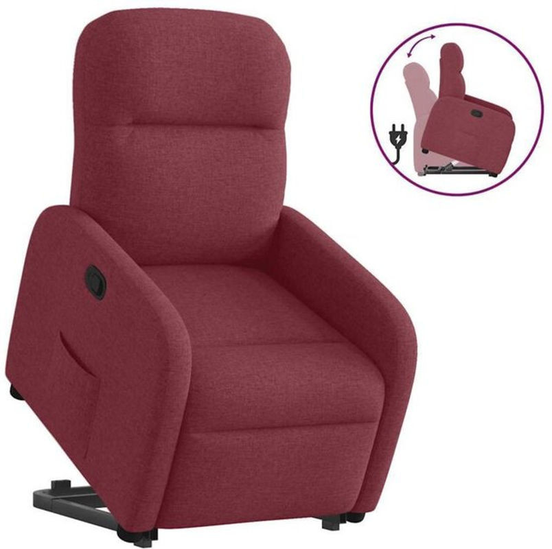vidaxl Relaxsessel mit Aufstehhilfe aus Stoff in Rot - Bild 1
