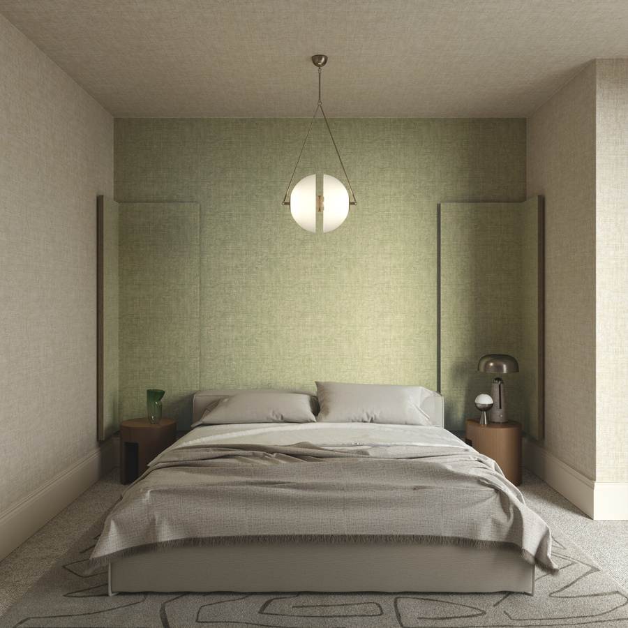 Arte International Essentials Wallpaper Brushed Suede in Grün mit abstraktem Design - Bild 1