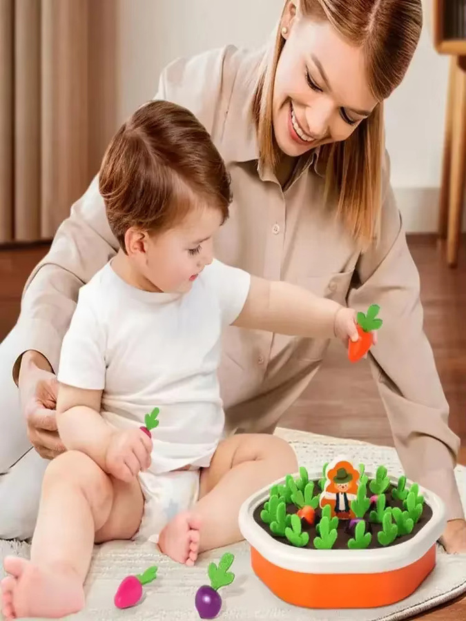 CONUSEA Baby Pull Karotte Spielzeug, Rettich Ernte, Pädagogisches Spielzeug - Bild 7