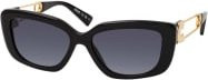 Moschino MOS168/S Sonnenbrille, Vollrand, Quadratisch, Damen, Schwarz, Grau, Kunststoff - Bild 1