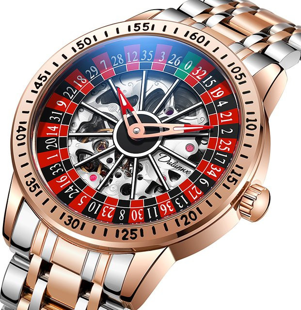 dulunwe Armbanduhr, Automatik, Edelstahl, Silikon, Herren - Bild 1