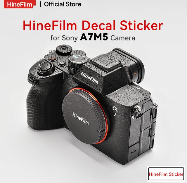Hinefilm Skin Schutzfolie für Sony Alpha 7M5 ILCE-7M5 Kamera in Schwarz - Bild 1