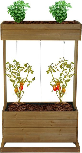 Hochbeet MCW-L72 aus Tanne Holz FSC in Braun, B/T/H: 145 x 85 x 50 cm - Bild 1