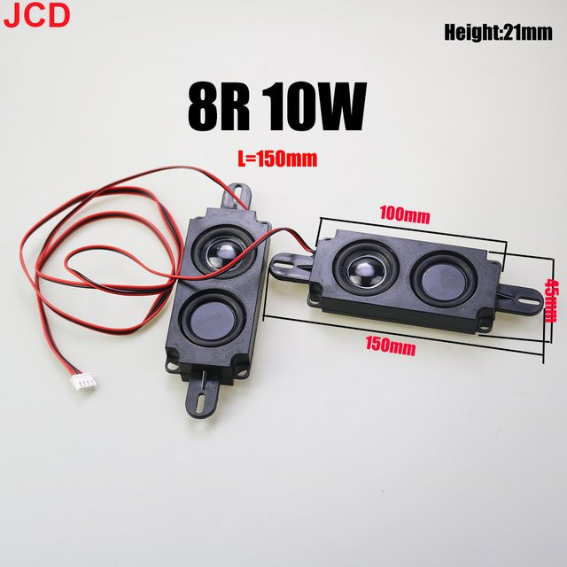 1pai Multimedia Doppel Membran Lautsprecher 8R 10W Schwarz B: 4,5 cm, H: 15 cm, T: 2,1 cm - Bild 1