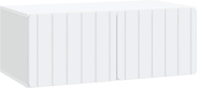 vidaXL Wandmontierter TV-Schrank in Weiß aus Holzwerkstoff, B/H/T: 78,5 x 30 x 41 cm - Bild 1