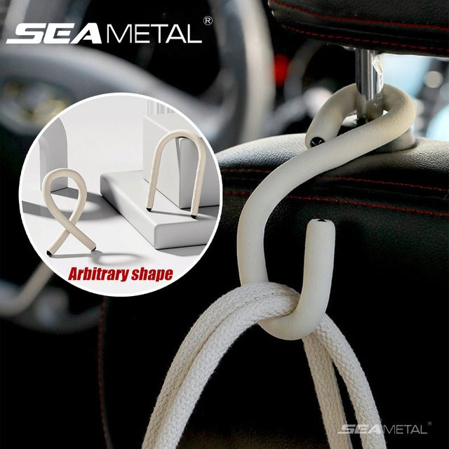 SEAMETAL S-förmige Haken, multifunktionaler und frei biegbarer Universalhaken zum Aufhängen von Taschen für Auto, Motorrad oder Zuhause - Bild 1