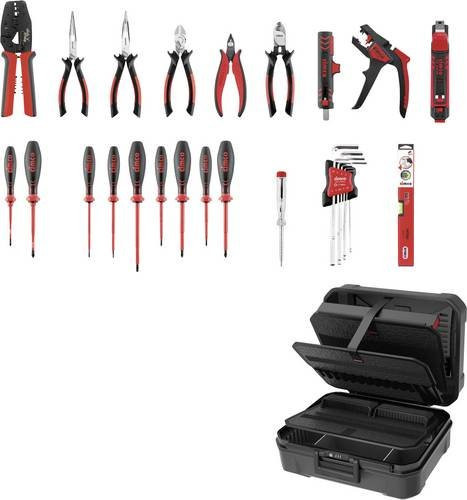 Cimm CimCase PRO B1L2 178501 Werkzeugkoffer mit Einsätzen, Schwarz, Höhe: 31,0 cm, Tiefe: 10,5 cm - Bild 1