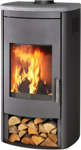 WAMSLER Kaminofen Konstanz in Grau aus Stahl mit 8 kW Leistung, B/T/H: 107,0 x 58,0 x 52,2 cm - Bild 1