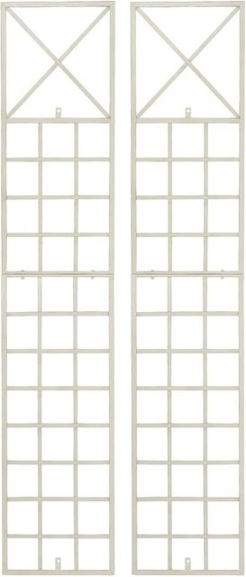 DELUKE Rankgitter HILDE 2er Set Metall Antik-Creme Rankhilfe für Kletterpflanzen, B: 40 cm, T: 1 cm, H: 198 cm - Bild 1