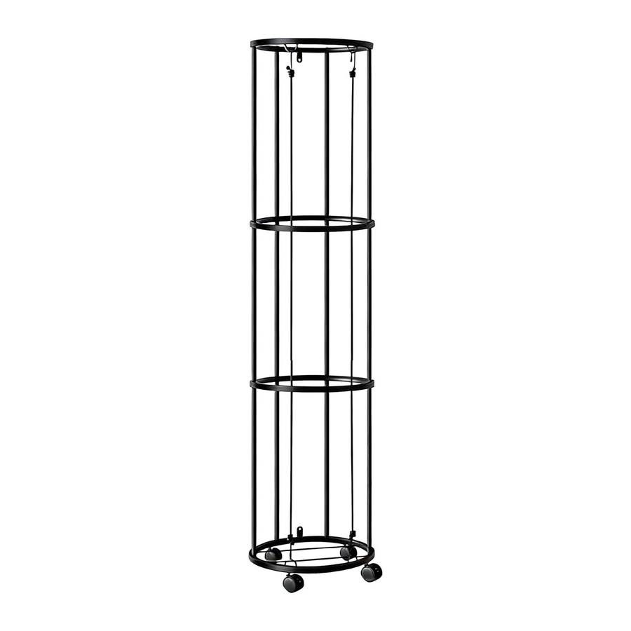 Relaxdays Ballständer aus Eisen und Kunststoff in Schwarz mit 4 Rollen und Bremsen, Höhe: 148,5 cm, Breite: 33 cm - Bild 2