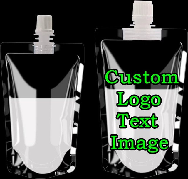 100 Stück leotrusting Transparente Plastik-Ausgießbeutel für Kaffee, Saft, Milch und Flüssigkeiten, 30ml bis 1l - Bild 1