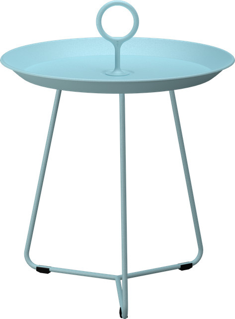 Houe Eyelet Beistelltisch aus Metall in Blau, Durchmesser: 45 cm - Bild 1