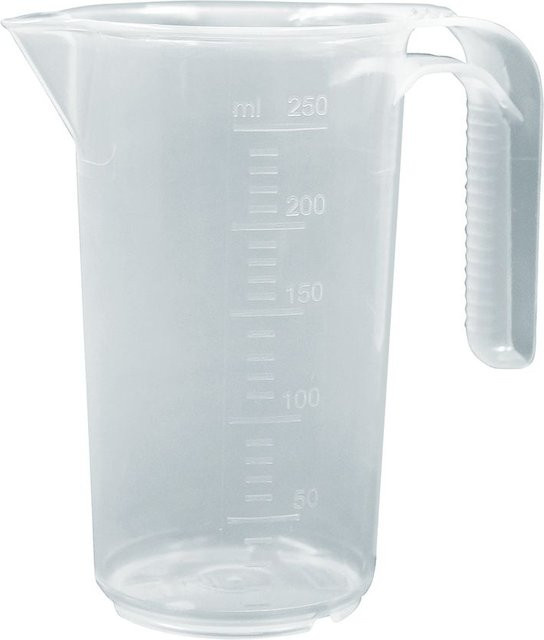 Schneider Messbecher mit geprägter Skala, transparent und braun, 0,25 l - Bild 1