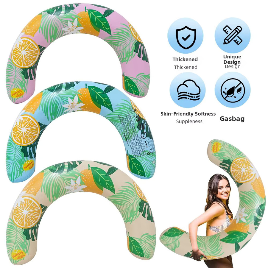 Wonflex U-förmiger aufblasbarer Schwimmring mit Nacken- und Rückenstütze in Multicolour - Bild 2