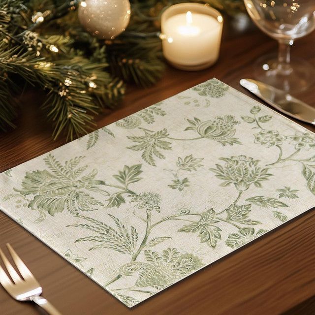 VIKAMA Platzset mit Blumen- und Herbstdesign für die Tischdekoration im Landhausstil - Bild 1