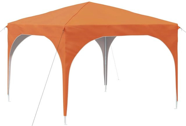 vidaXL Pop-Up Partyzelt in Orange und Silber aus Polyester und Stahl, B/T/H: 290 x 290 x 245 cm - Bild 1