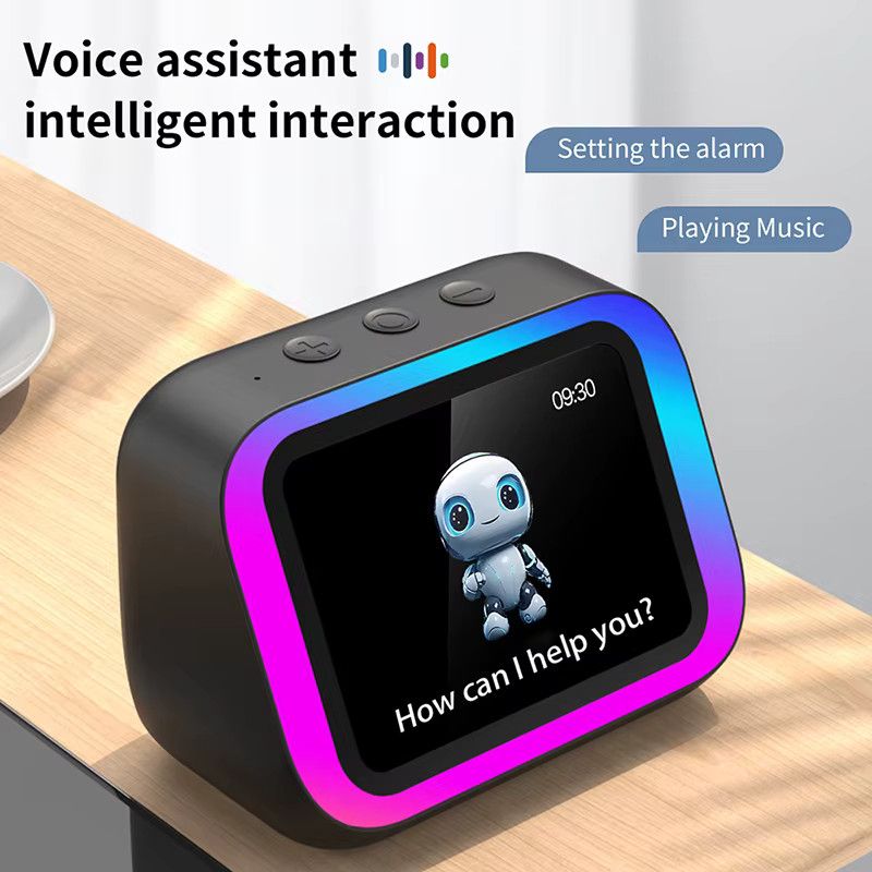 LOVOCK Intelligenter Bluetooth-Wecker mit Lautsprecher, Wetteranzeige, Nachtlicht, Musikgeschichten, Player und Fotorahmen in Schwarz - Bild 5