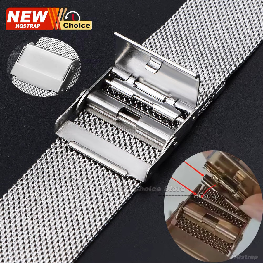 HQstrap Uhrenarmband Milanese, Edelstahl, Silber, Unisex - Bild 3