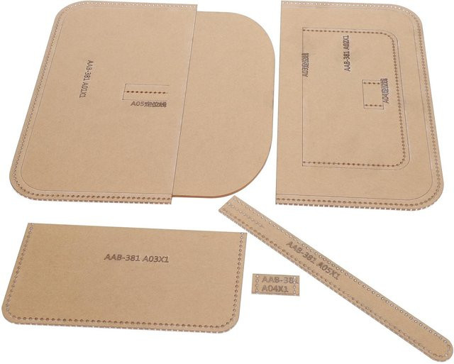 Igeteck Acryl Handtaschenmuster für DIY Lederhandwerk in Beige und Transparent - Bild 1
