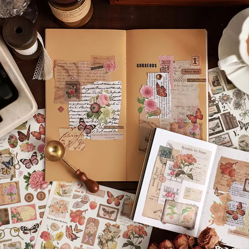 Journamm Blumenaufkleber in Multicolour für Scrapbook, Collage und DIY-Bastelprojekte - Bild 2