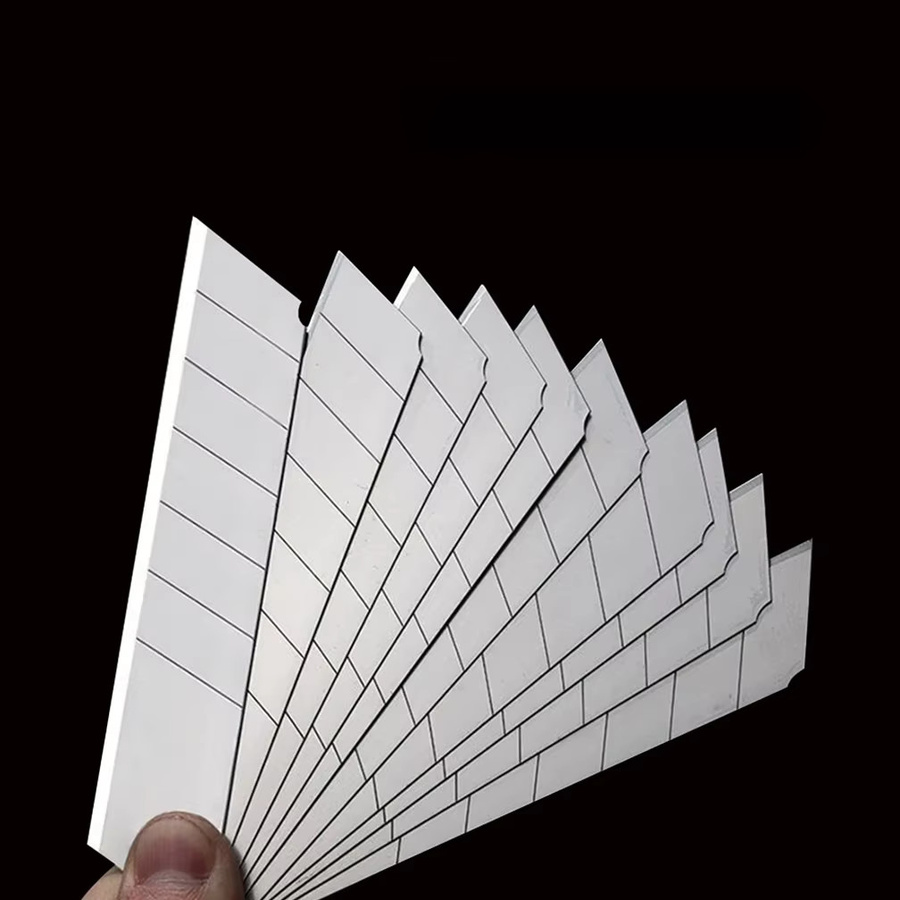 Tegcame Allzweckmesser Silber mit Edelstahlklinge, einziehbares Snap-off Taschenmesser, B/H/T: 12,5 x 25 x 2,0 cm - Bild 5