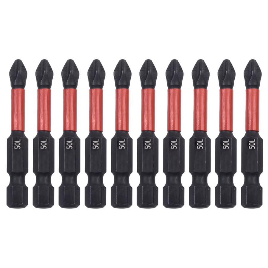VIBRATITE 10-teiliges PH2-Magnet-Kreuzschraubendreher-Bit-Set aus legiertem Stahl, rutschfest und lang für elektrische oder manuelle Nutzung - Bild 4