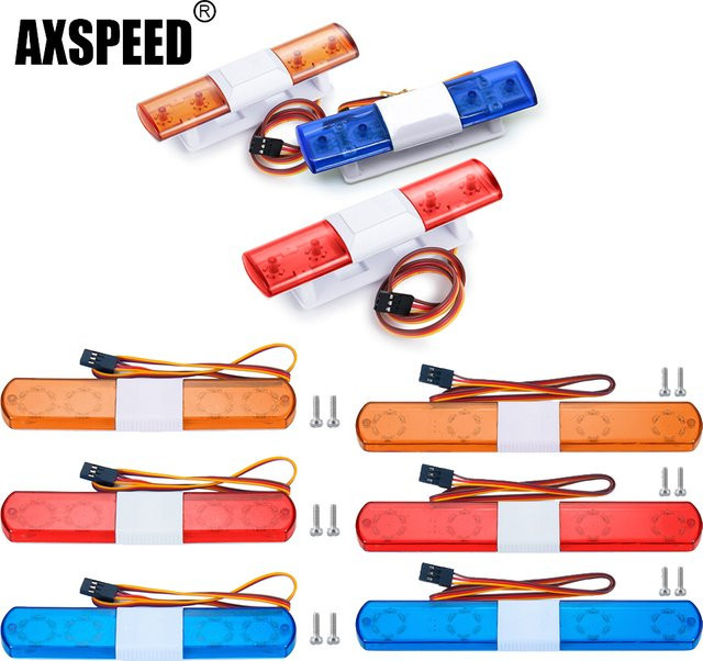 AXSPEED Simulation Dach Lichter Bar, LED Strahler, 1:10, Rot, Kunststoff - Bild 1